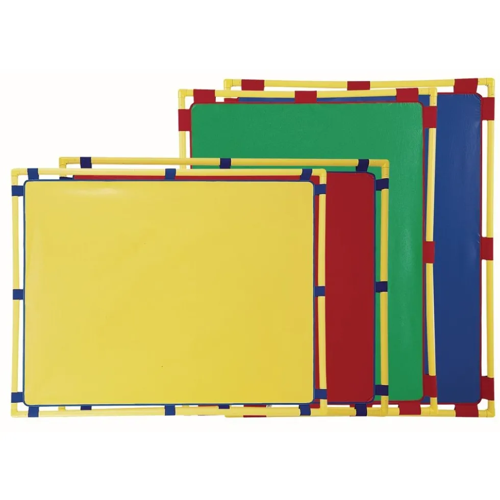 Activity Center PlayPanels® - Rectangle, 31" x 48" - Blue with Yellow Piping