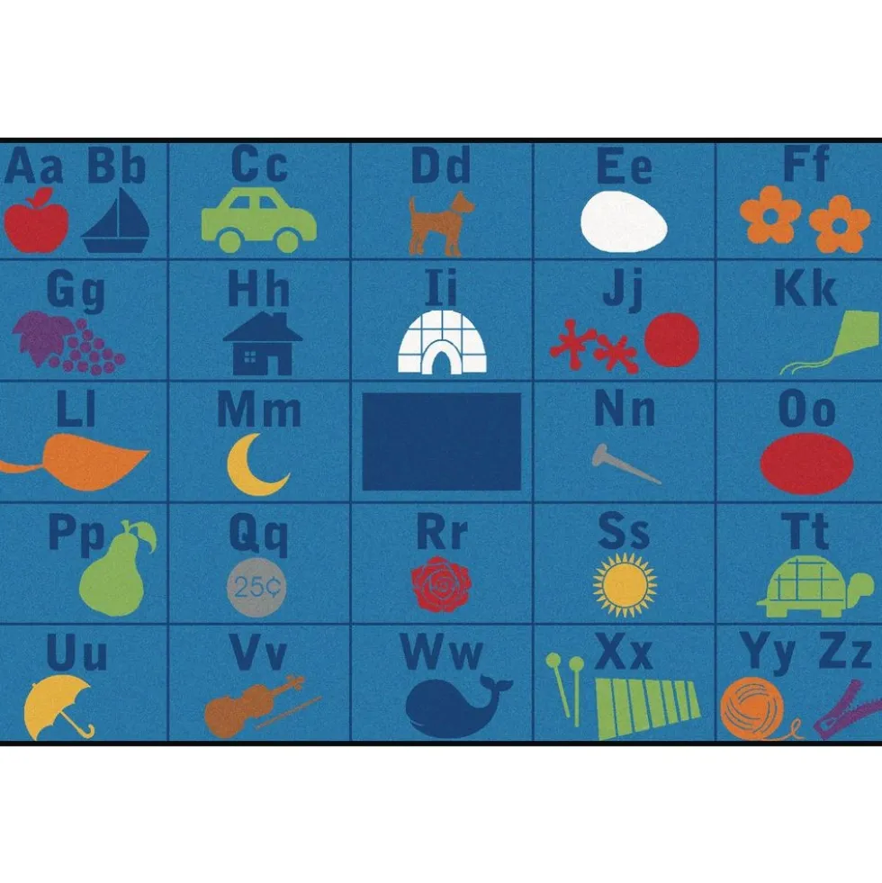 Alphabet Seating 6' x 9' Rectangle Kids Value PLUS Carpet