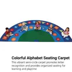Alpha Shapes Seating 6'8 x 13'4 Semi-Circle Premium Carpet