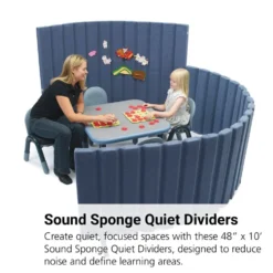 Angeles® BaseLine® Sound Sponge® Quiet Dividers® 48"H x 10'L - Slate Blue