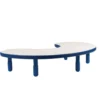 Angeles® BaseLine® 38" x 65" Kidney Table, 14"H - Blue