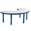 Angeles® BaseLine® 38" x 65" Kidney Table, 20"H - Blue