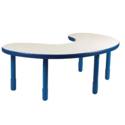 Angeles® BaseLine® 38" x 65" Kidney Table, 20"H - Blue