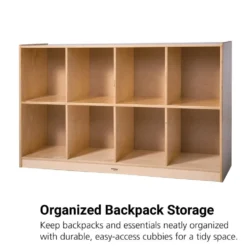 Backpack Cubbie Storage Cabinet - 8 Cubbies