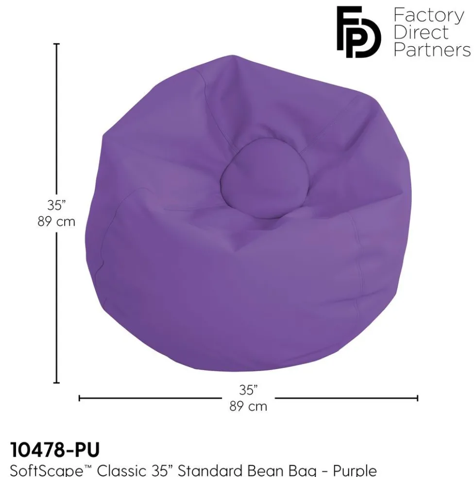 35" Bean Bag - Purple