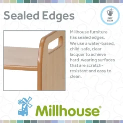 Beech Stacking Chair, 8"H - Pack of 4