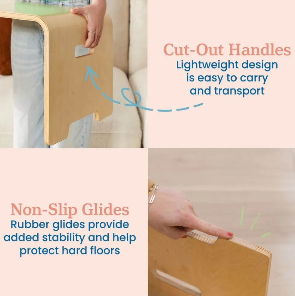 Bentwood Lap Desk - Portable Wooden Floor Desk for Flexible Learning