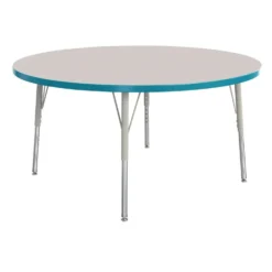 Berries® 36"Dia. Round Activity Table, 15" - 24" Leg Height - Teal