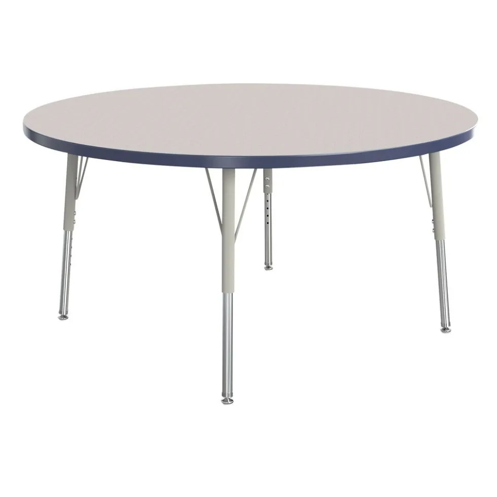Berries® 36"Dia. Round Activity Table, 24" - 31" Leg Height - Navy