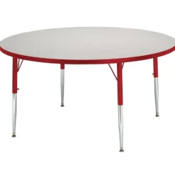 Berries® 42"Dia. Round Activity Table, 24" - 31" Leg Height - Red