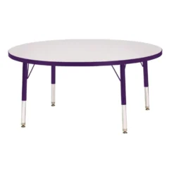 Berries® 42"Dia. Round Activity Table, 15" - 24" Leg Height - Purple