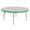 Berries® 36"Dia. Round Activity Table, 24" - 31" Leg Height - Green