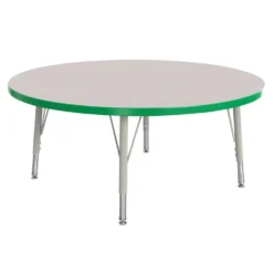 Berries® 36"Dia. Round Activity Table, 24" - 31" Leg Height - Green