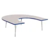 Berries® 60" x 66" Horseshoe Activity Table, 15" - 24" - Blue