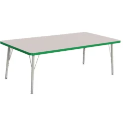 Berries® 30" x 60" Rectangle Activity Table, 15" - 24" Leg Height - Green
