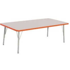 Berries® 30" x 60" Rectangle Activity Table, 15" - 24" Leg Height - Orange