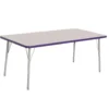 Berries® 30" x 60" Rectangle Activity Table, 24" - 31" Leg Height - Purple