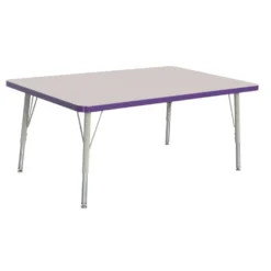 Berries® 30" x 48" Rectangle Activity Table, 15" - 24" Leg Height - Purple