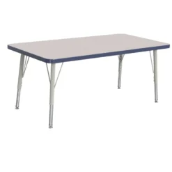 Berries® 30" x 48" Rectangle Activity Table, 24" - 31" Leg Height - Navy