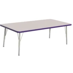 Berries® 30" x 60" Rectangle Activity Table, 15" - 24" Leg Height - Purple