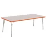 Berries® 30" x 72" Rectangle Activity Table, 24" - 31" Leg Height - Orange