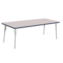 Berries® 30" x 72" Rectangle Activity Table, 24" - 31" Leg Height - Navy