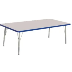 Berries® 30" x 72" Rectangle Activity Table, 24" - 31" Leg Height - Blue