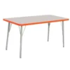 Berries® 30" x 48" Rectangle Activity Table, 15" - 24" Leg Height - Orange