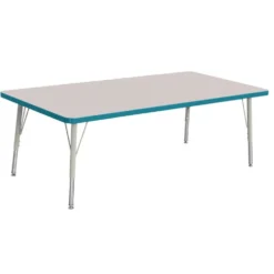 Berries® 30" x 60" Rectangle Activity Table, 15" - 24" Leg Height - Teal