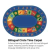 Bilingual Circletime 6'9" x 9'5" Oval Premium Carpet