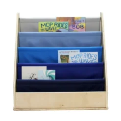 Birch Sling Book Display - Navy/Powder Blue