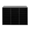 Black 27-Slot Mail Center With Trays - 6-Color Grouping