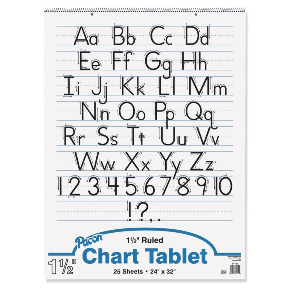 Blue Ruling Chart Tablet - 25 Sheets