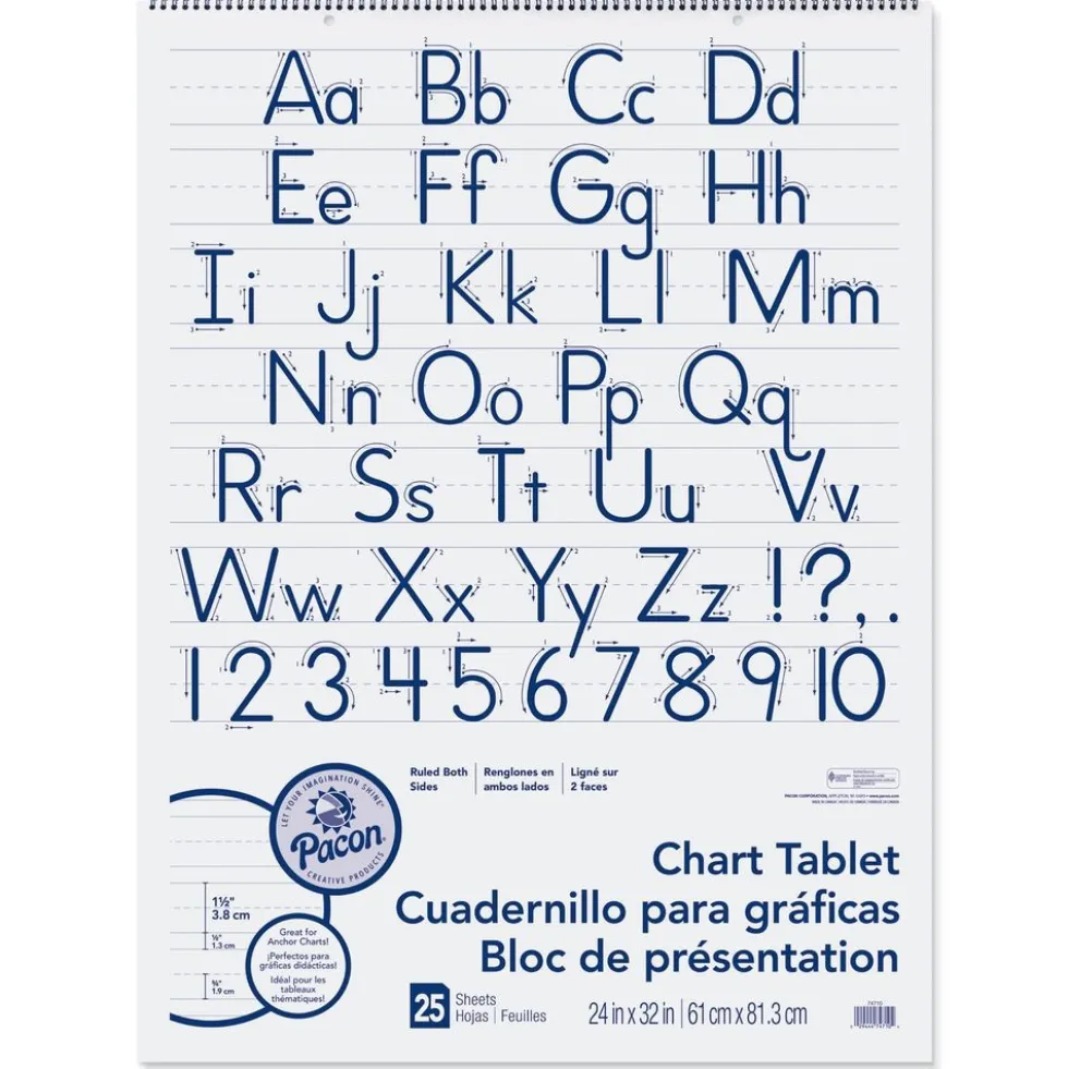 Blue Ruling Chart Tablet - 25 Sheets