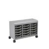 Cascade® Mega Case with Bins - Mobile Metal Storage Cabinet