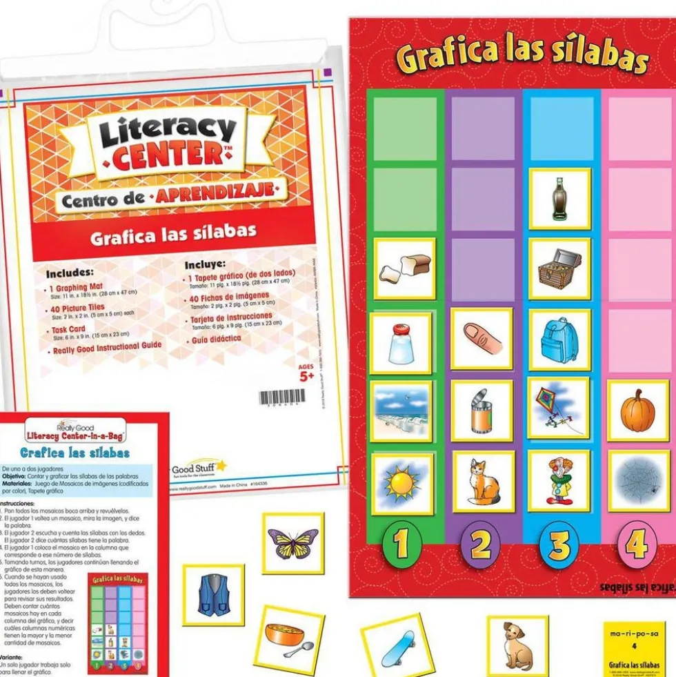 Centro de aprendizaje Grafica Las Silabas (Spanish Graph The Syllables)