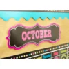 Chalkboard Brights Calendar Bulletin Board Display - 84-piece set