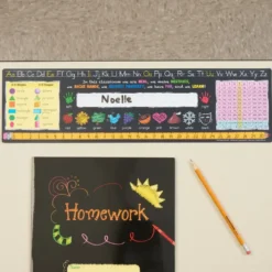 Chalkboard-Style Grades K-2 Self-Adhesive Deluxe Plastic Desktop Helpers™ - Set Of 24