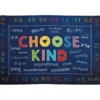 Choose Kind Blue 6' x 9' Rectangle Pixel Perfect Carpet
