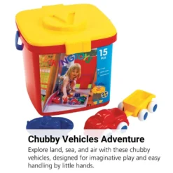 Chubby Land, Sea and Air Vehicles - Set of 15