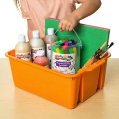 Classroom Stacking Bins, Set of 4 - Neon