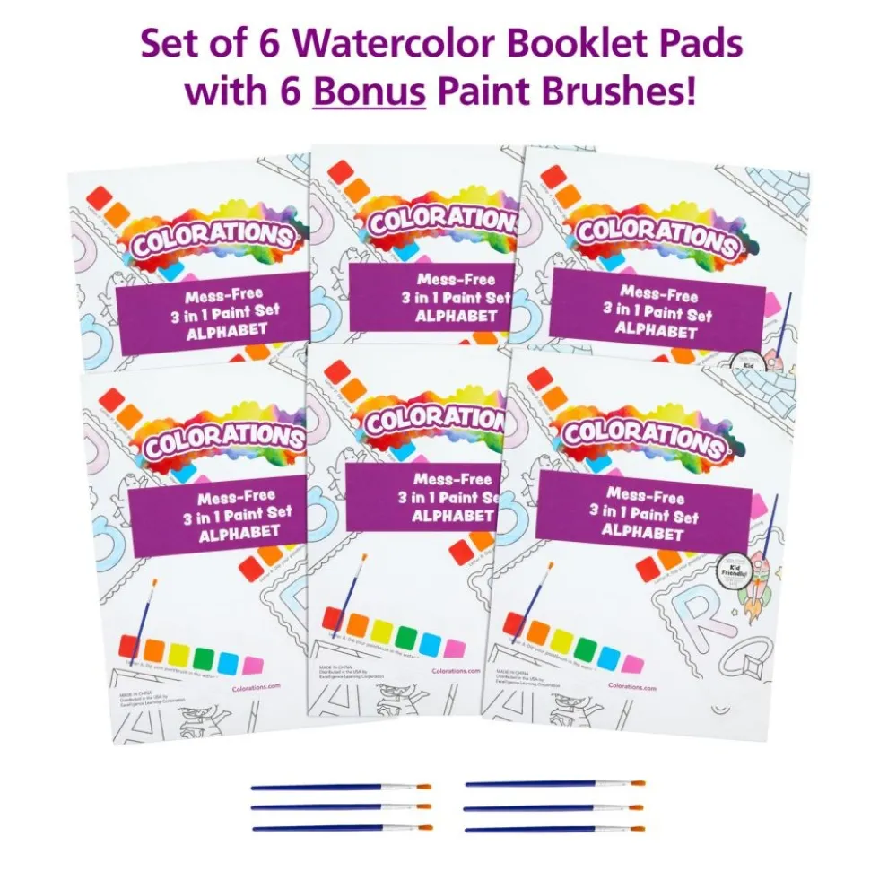Colorations® 6 Alphabet Paint Activity Books