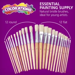 Colorations® Best Value Easel Paint Brush Assortment - Set of 24