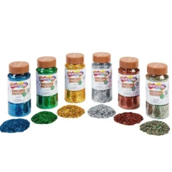 Colorations® Biodegradable Glitter - 6 Colors each 4 oz