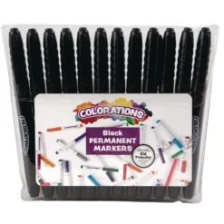 Colorations® Black Permanent Markers - Set of 12