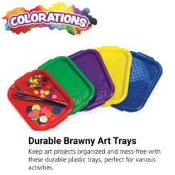 Colorations® Brawny Tough Plastic Art Trays - Set of 5