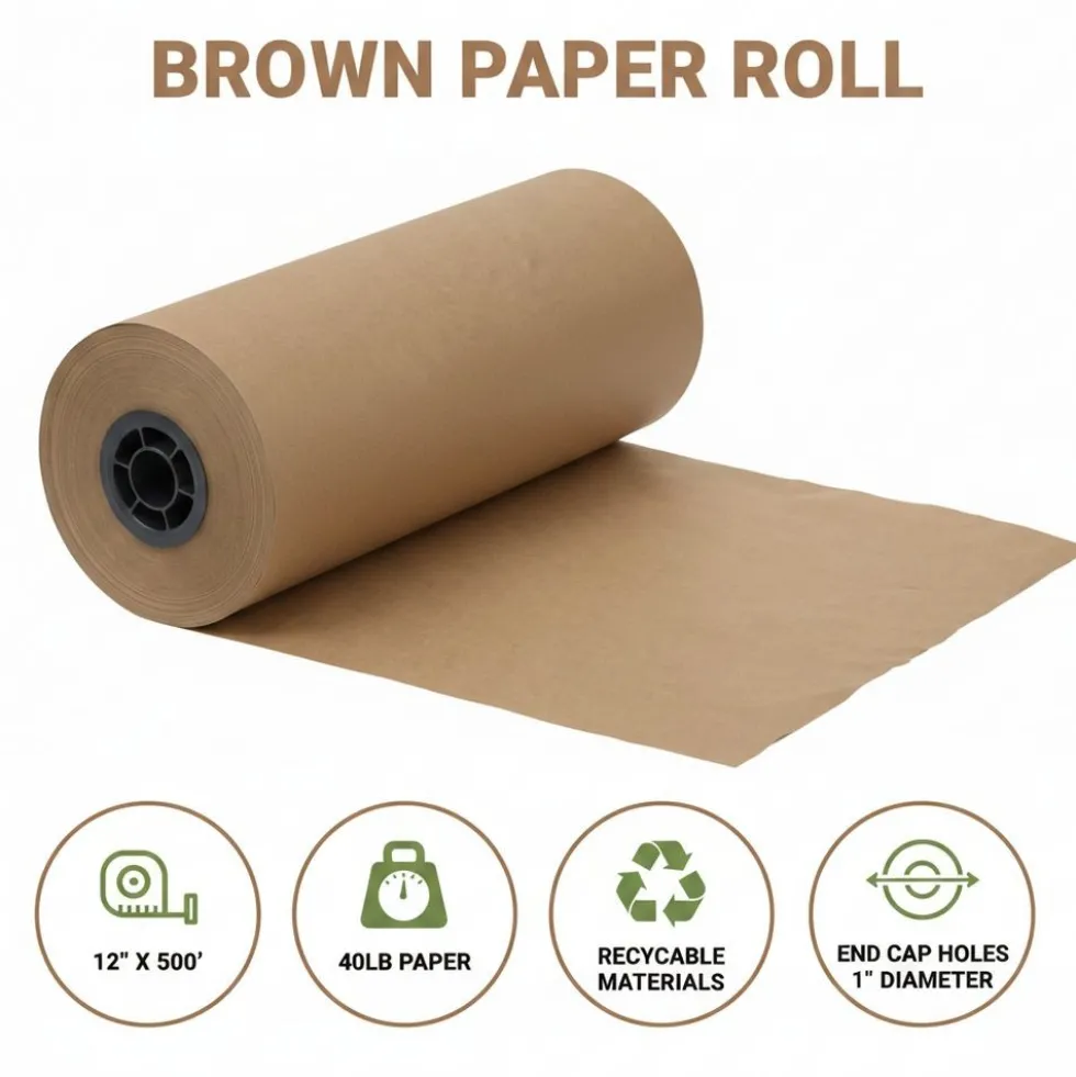 Colorations® Brown Paper Roll - 12" x 500' Heavyweight 40 lb Multi-Purpose Art Paper