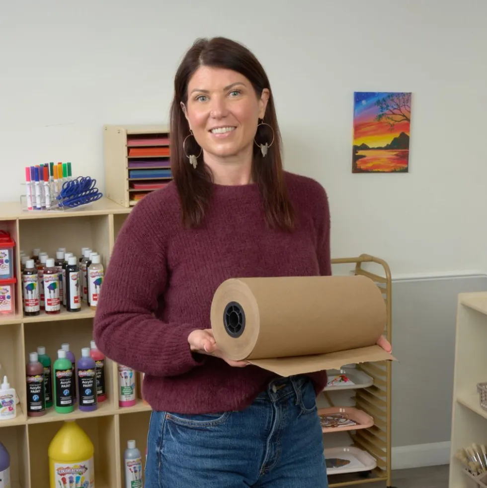 Colorations® Brown Paper Roll - 12" x 500' Heavyweight 40 lb Multi-Purpose Art Paper