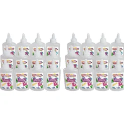Colorations® Clear School Glue - 12 Per Set, 2 Sets, 24 Total, 4oz