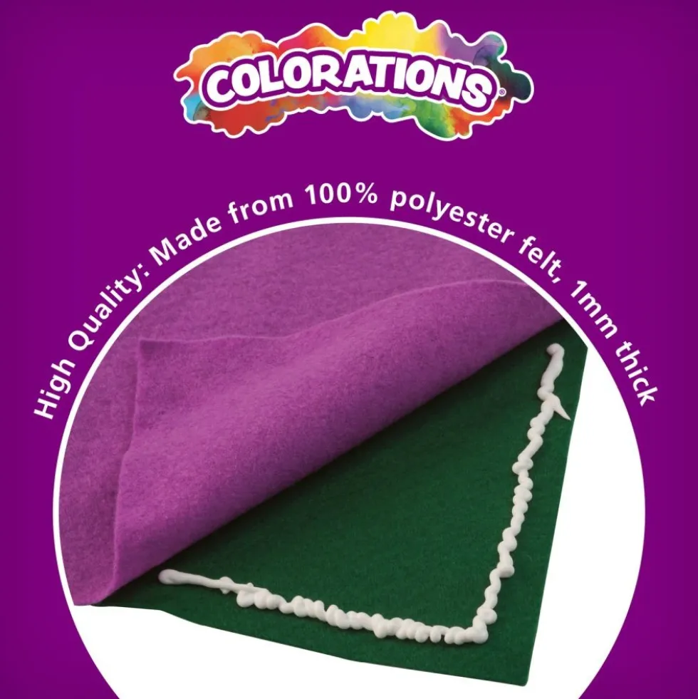 Colorations® Colored Felt, 9" x 12" - 50 Sheets